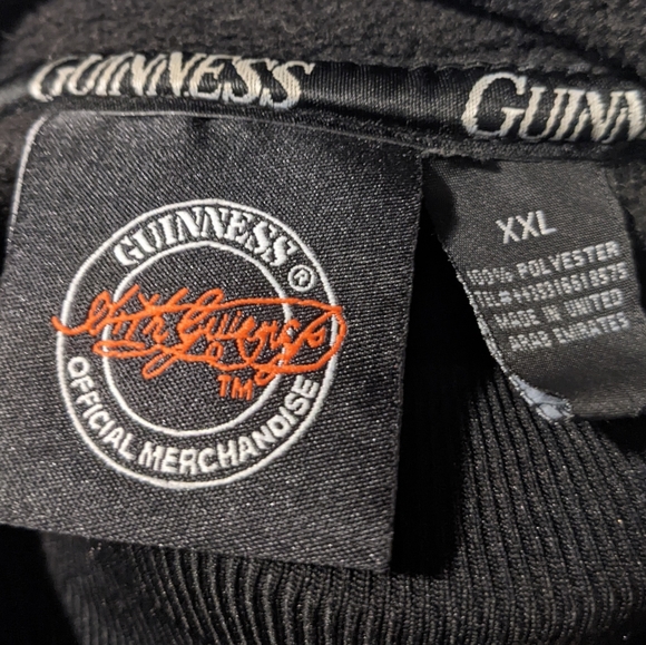 Guinness Embossed Arthur Guinness Signature Logo Pullover Fleece XXL - Picture 5 of 6
